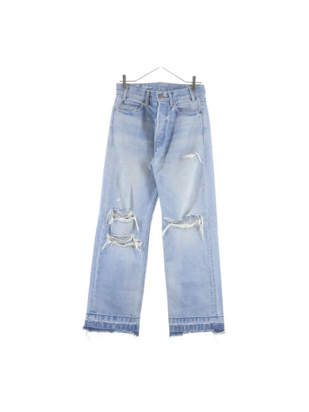 Celine Wesley Jeans West Side Wash Destroy Denim Pants Indigo